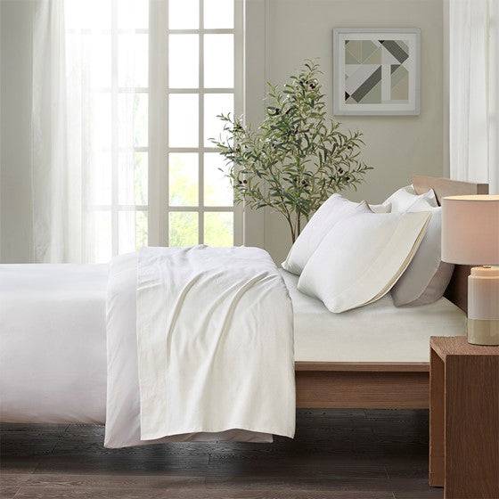 Sleep Philosophy Ultra Soft Flannel 100% Cotton Flannel Sheet Set Solid & Printed Sets - Quahog Bay Bedding