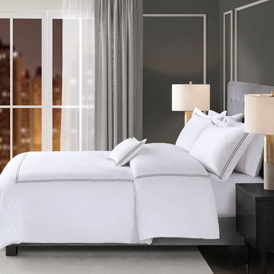 Luxury 500TC Cotton Embroidered Comforter Set 5PC