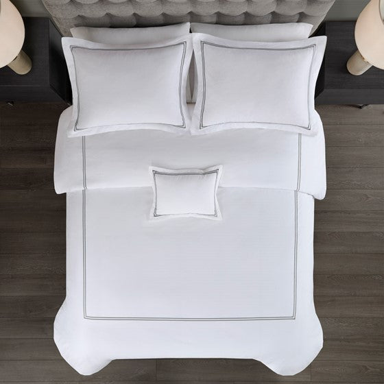Luxury 500TC Cotton Embroidered Comforter Set 5PC