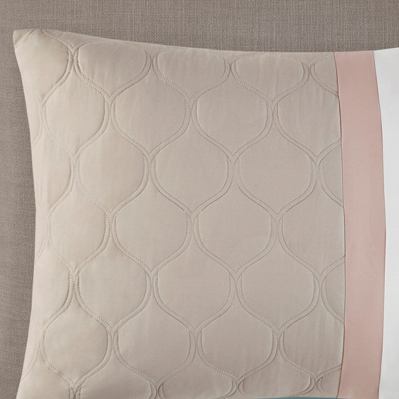 Embroidered Medallion Comforter Set -  Blush Medallion Bedding Set - 8PC