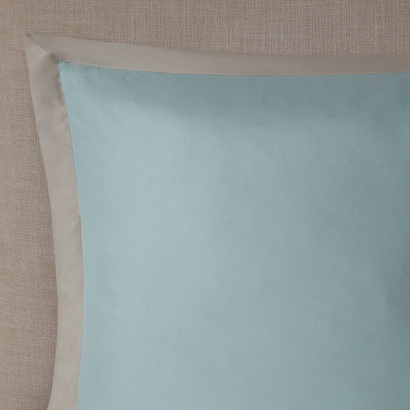 Embroidered Medallion Comforter Set -  Seafoam Medallion Bedding Set - 8PC