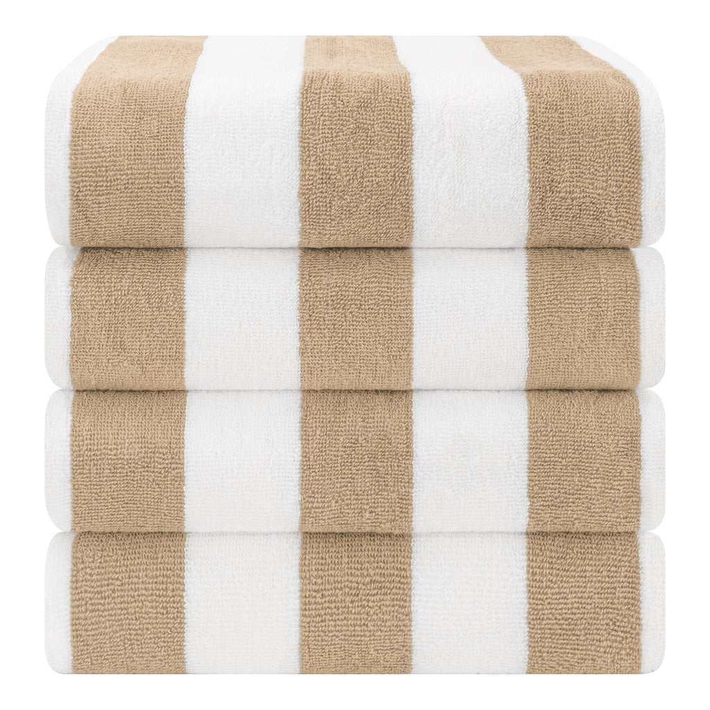Cabana Striped Cotton Beach Towels 4 Pack