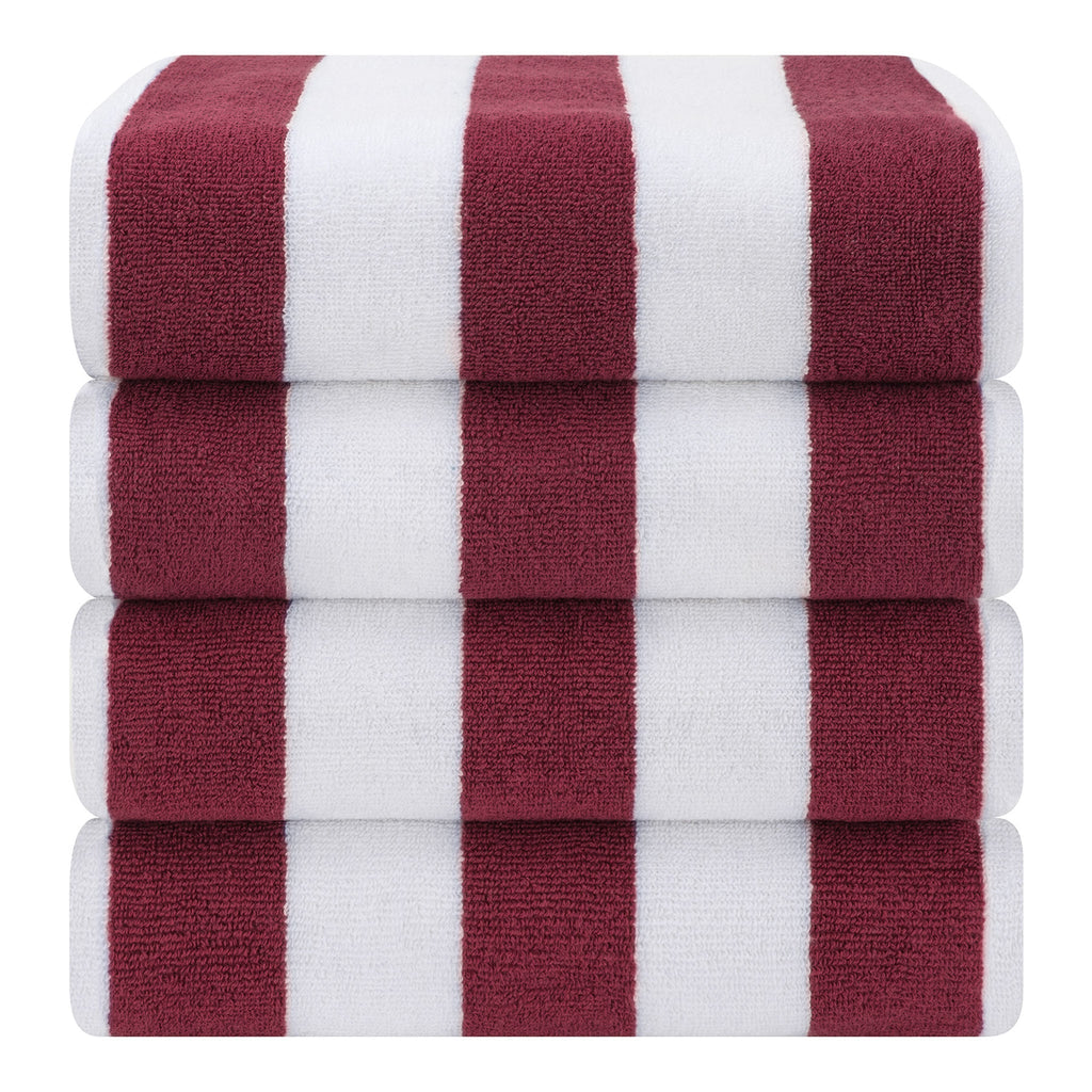 Cabana Striped Cotton Beach Towels 4 Pack