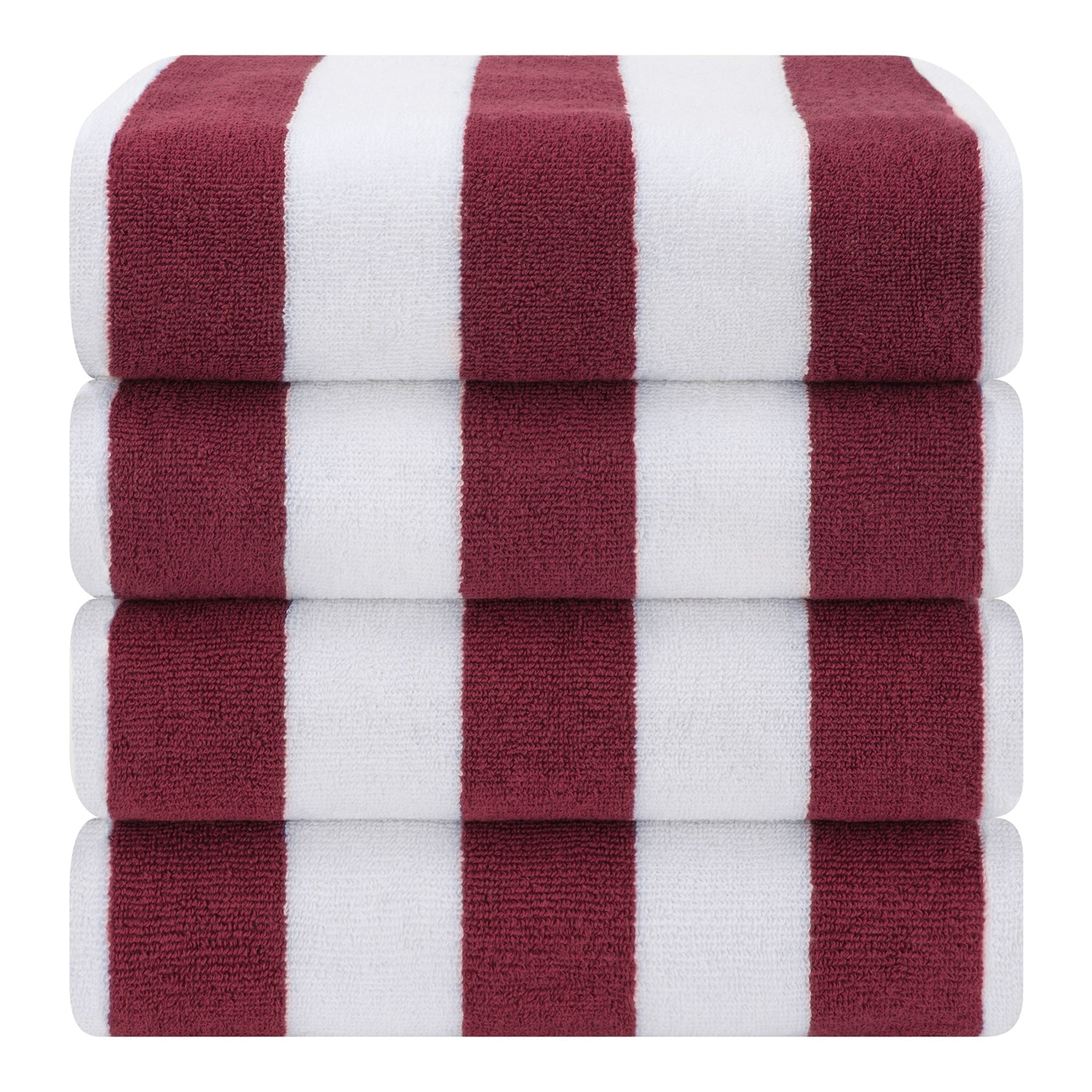 Cabana Striped Cotton Beach Towels 4 Pack