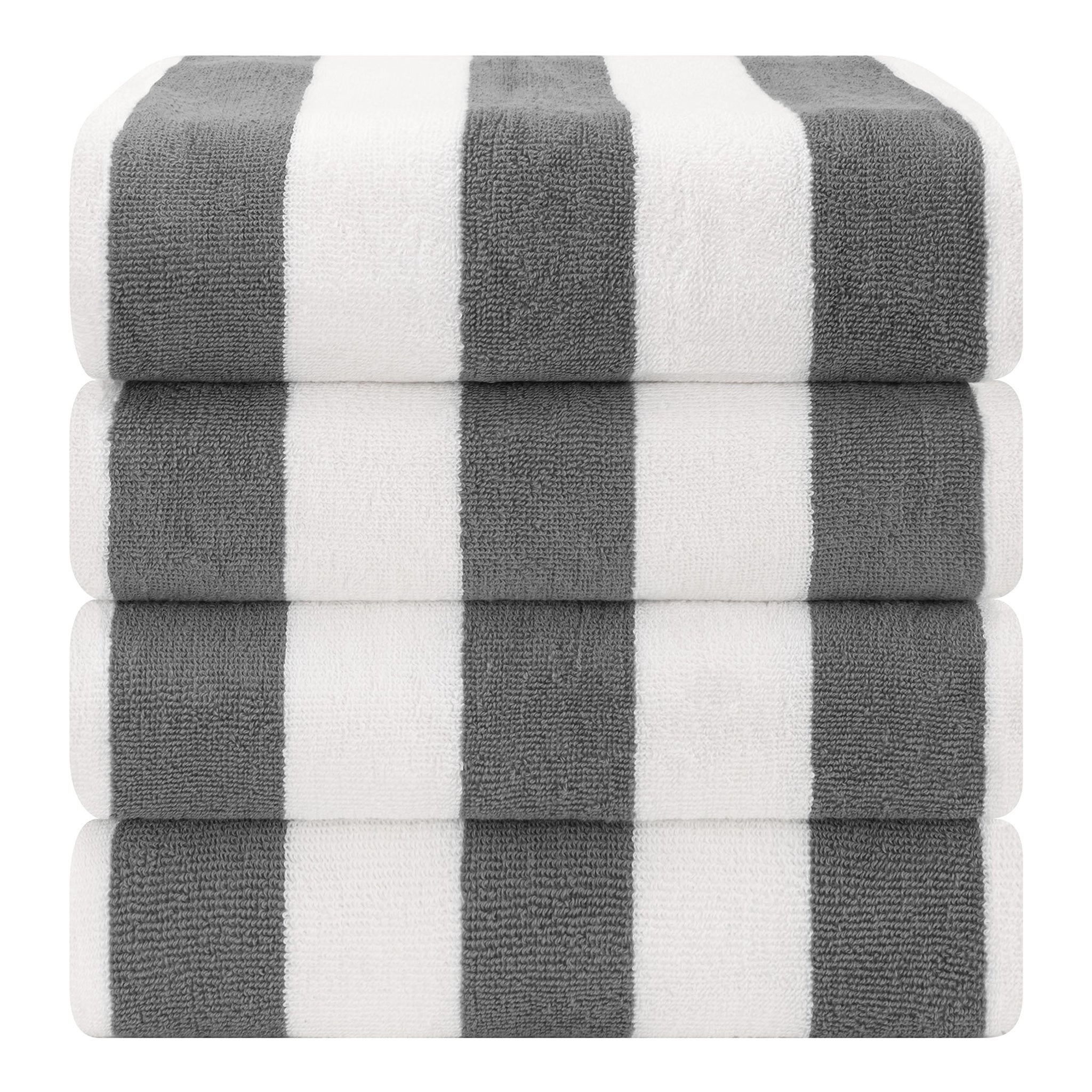 Cabana Striped Cotton Beach Towels 4 Pack