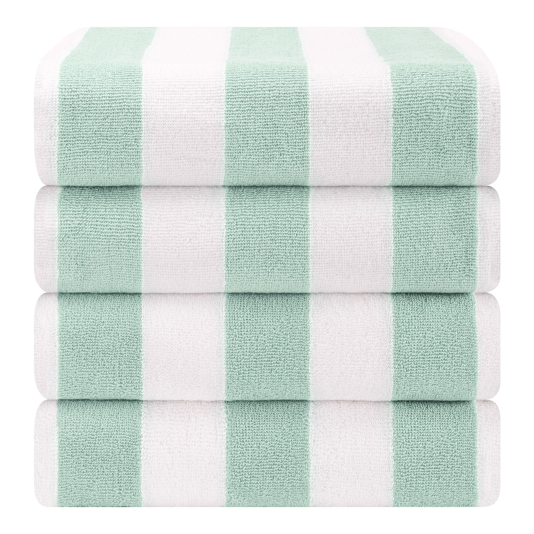 Cabana Striped Cotton Beach Towels 4 Pack