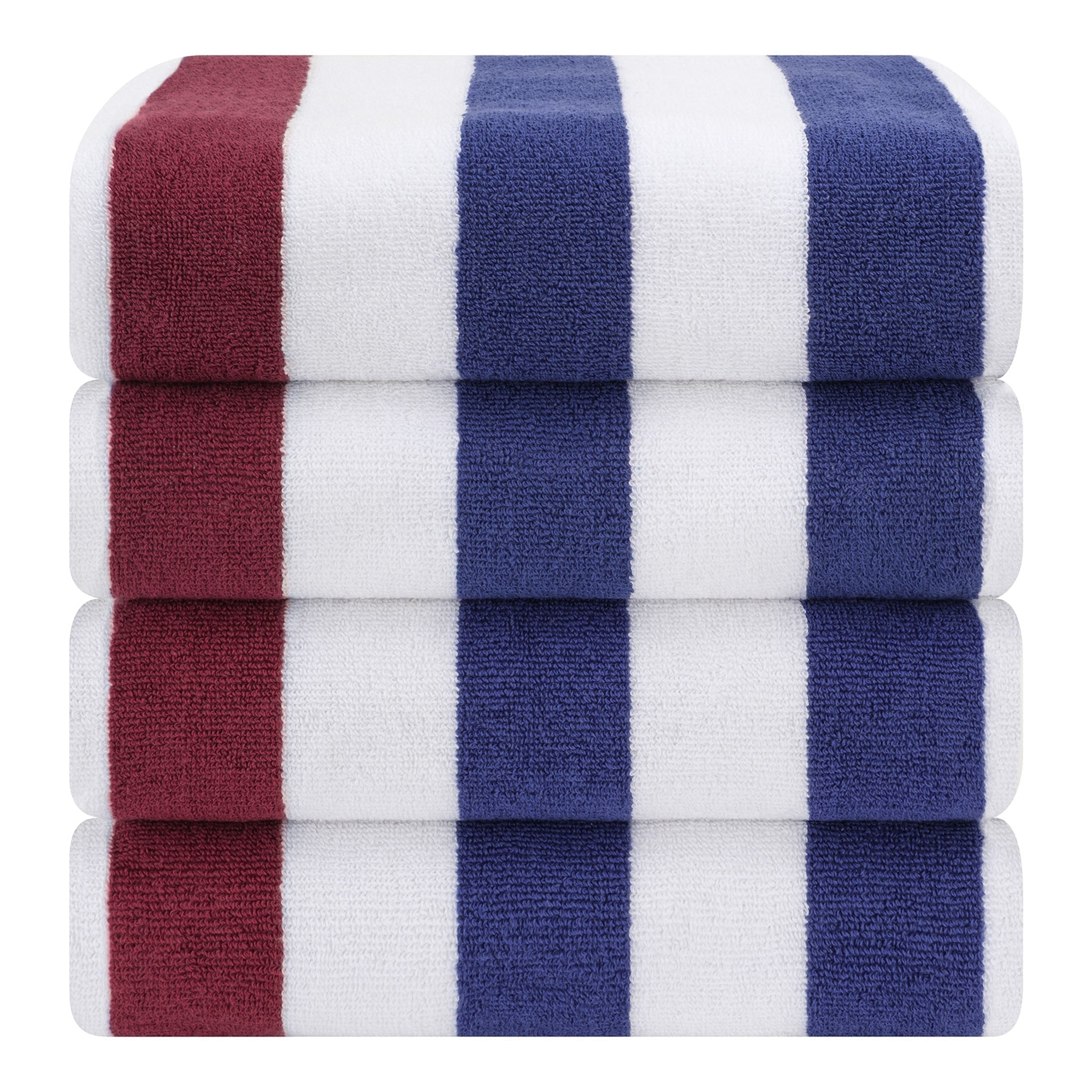 Cabana Striped Cotton Beach Towels 4 Pack
