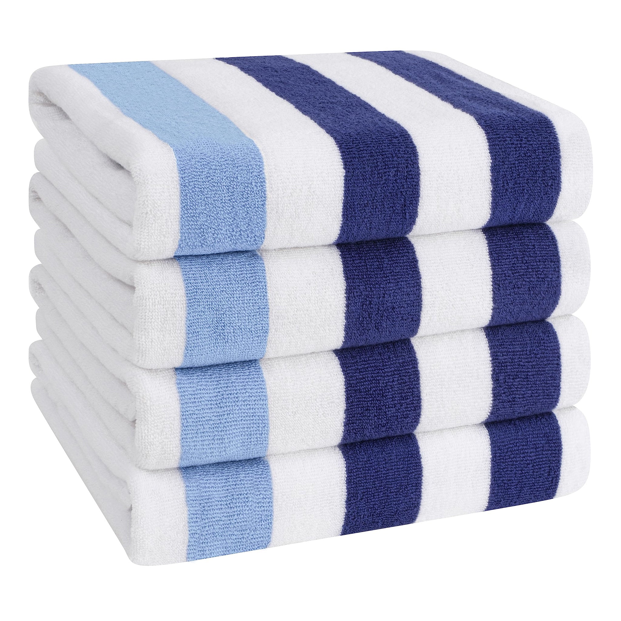 Cabana Striped Cotton Beach Towels 4 Pack