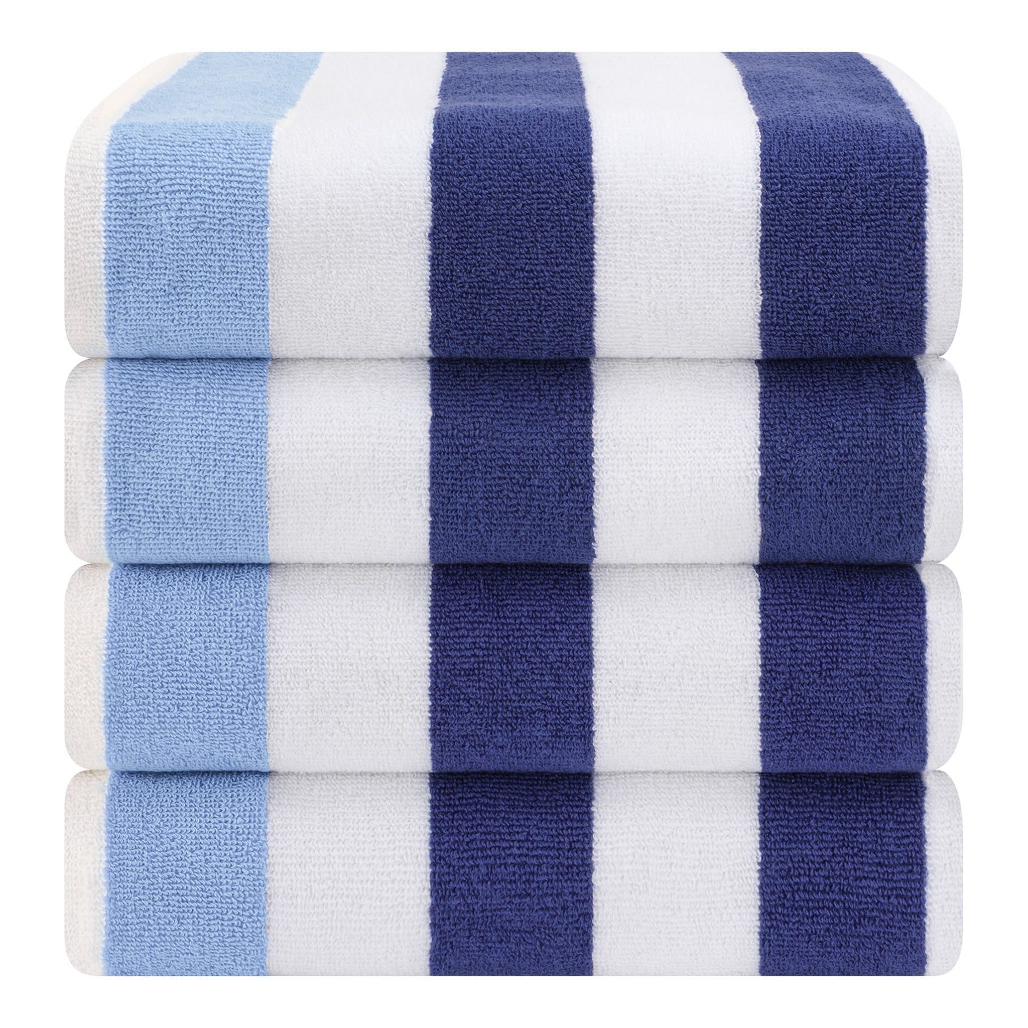 Cabana Striped Cotton Beach Towels 4 Pack