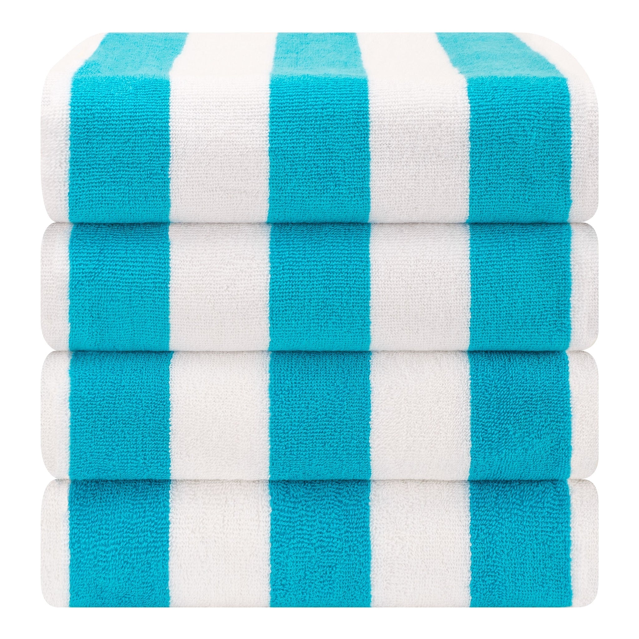 Cabana Striped Cotton Beach Towels 4 Pack