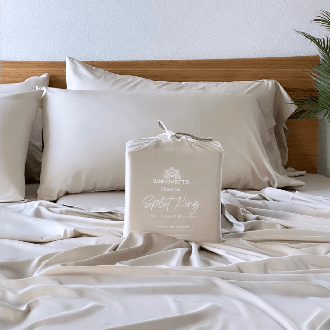Bamboo Pillowcase Set 330TC Copper Infused