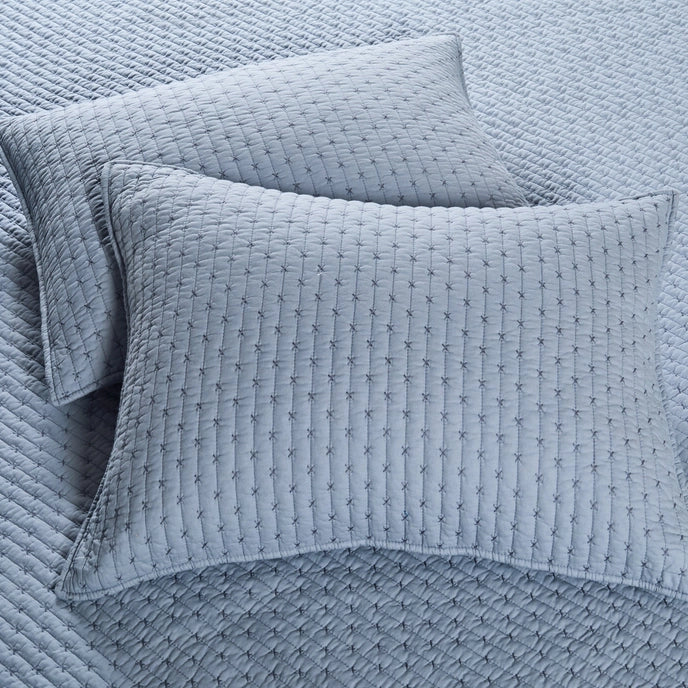Universal V Berth 100% Cotton Quilt Cover Sets- Chambray Blue
