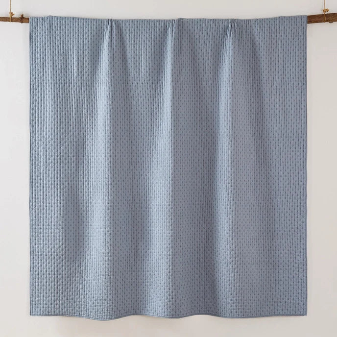 Universal V Berth 100% Cotton Quilt Cover Sets- Chambray Blue