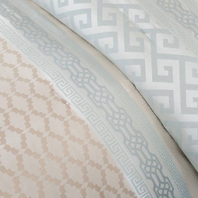 Coastal Bennett 7PC Complete Bedding Ensemble - Jacquard Comforter Set – Aqua