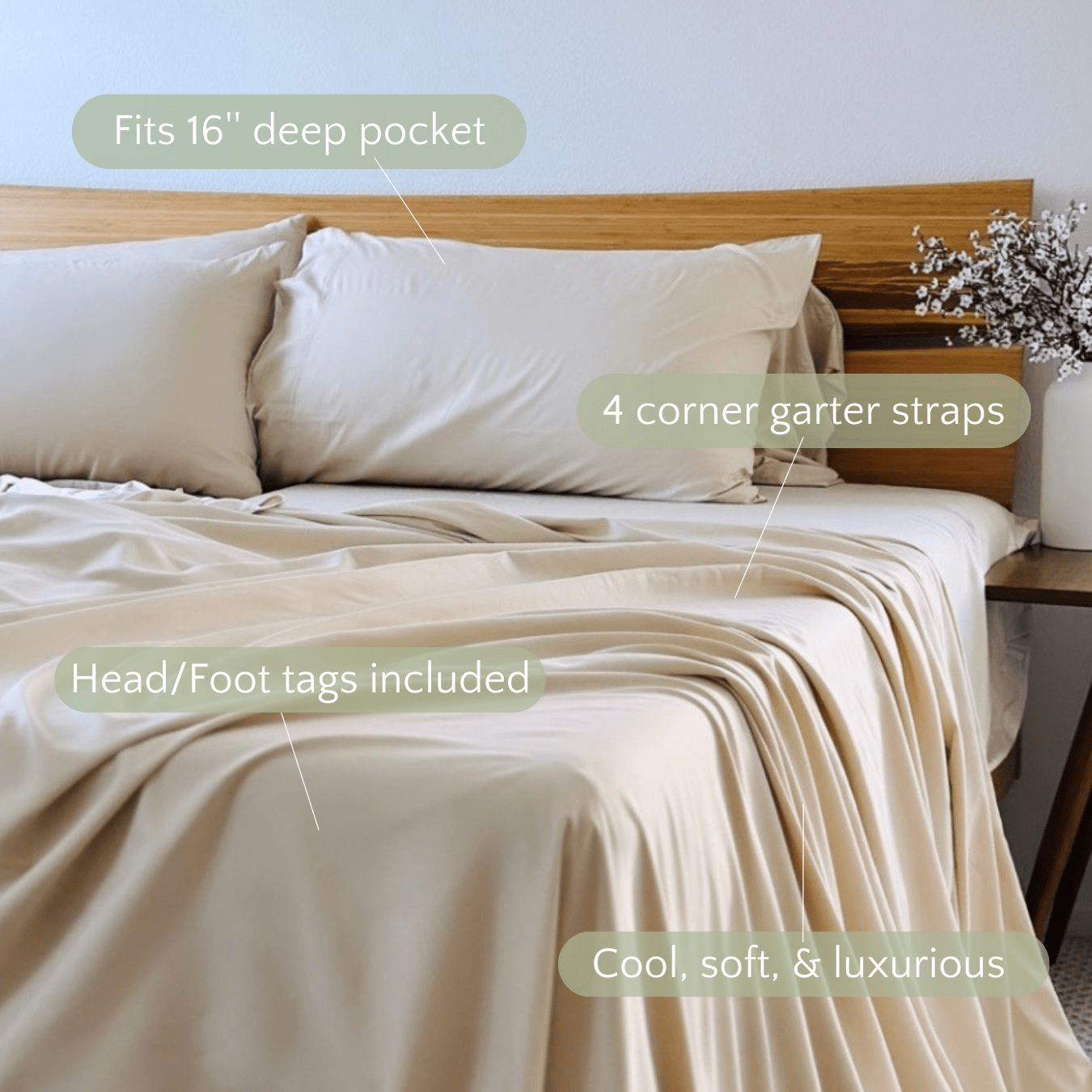 Best Bamboo Sheets 330TC Copper Infused - Quahog Bay Bedding