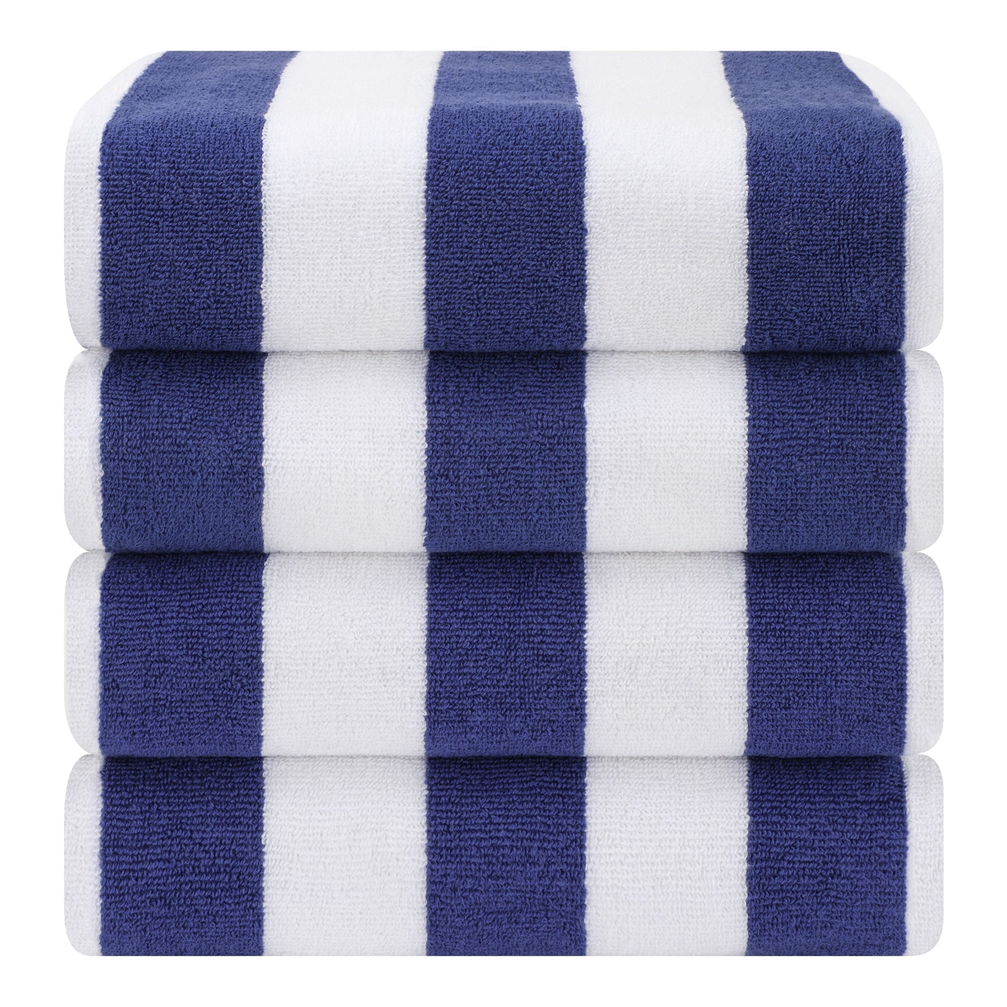 Cabana Striped Cotton Beach Towels 4 Pack