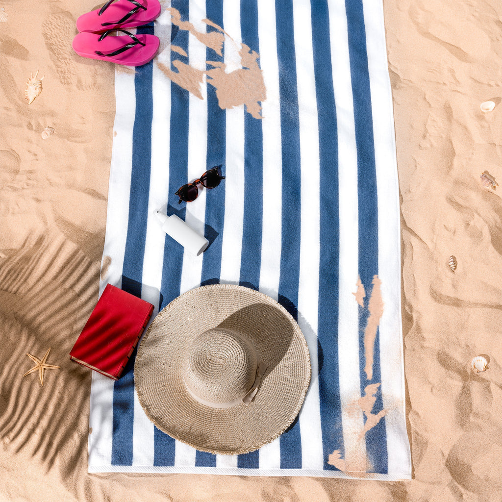 Cabana Striped Cotton Beach Towels 4 Pack