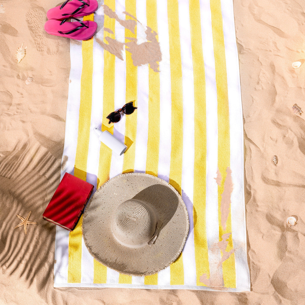Cabana Striped Cotton Beach Towels 4 Pack