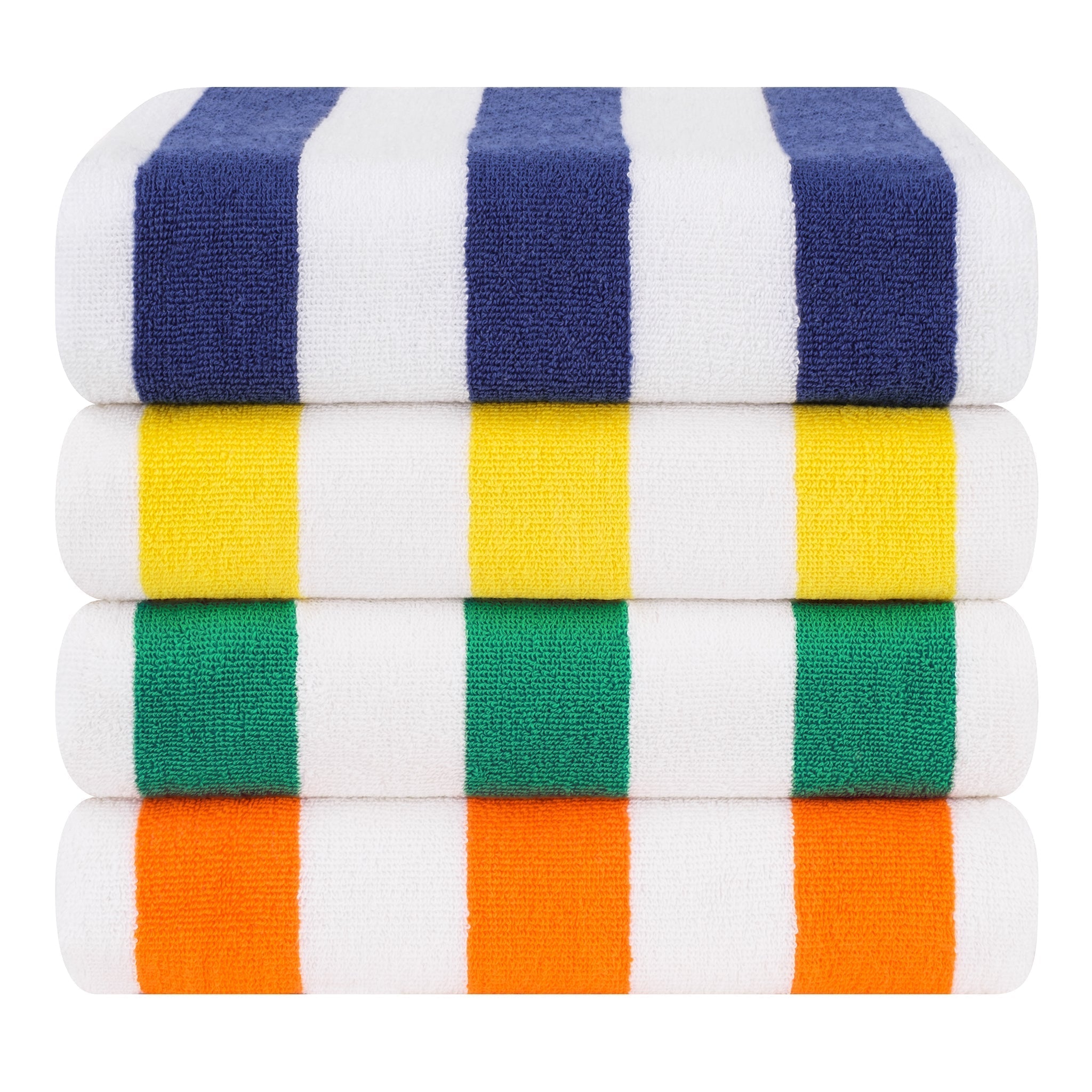 Cabana Striped Cotton Beach Towels 4 Pack