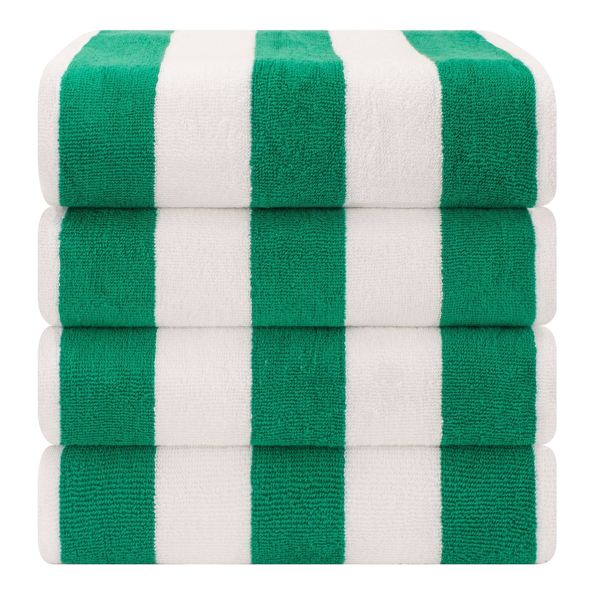 Cabana Striped Cotton Beach Towels 4 Pack