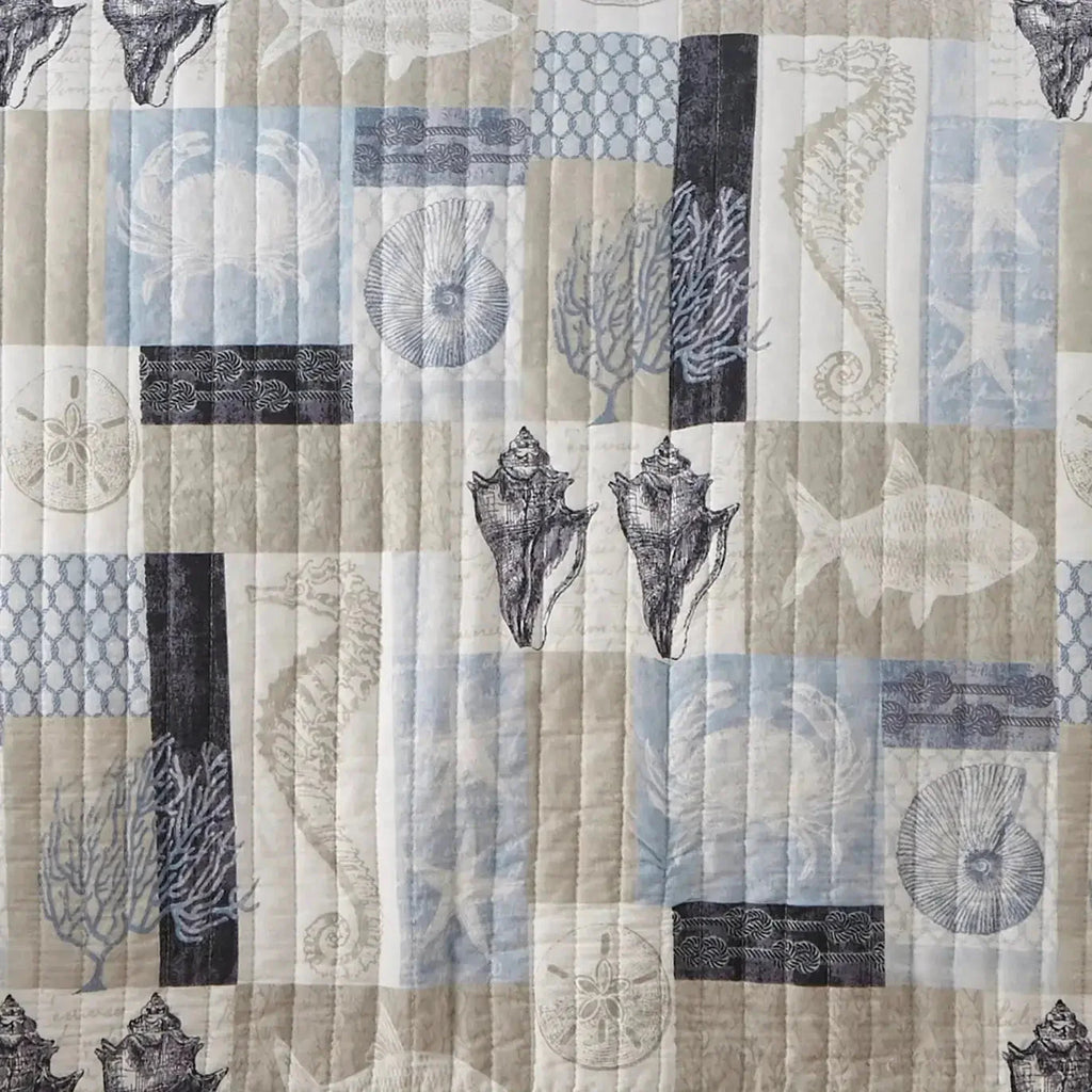 Universal V Berth 100% Cotton Ocean Patchwork Quilt Cover Set