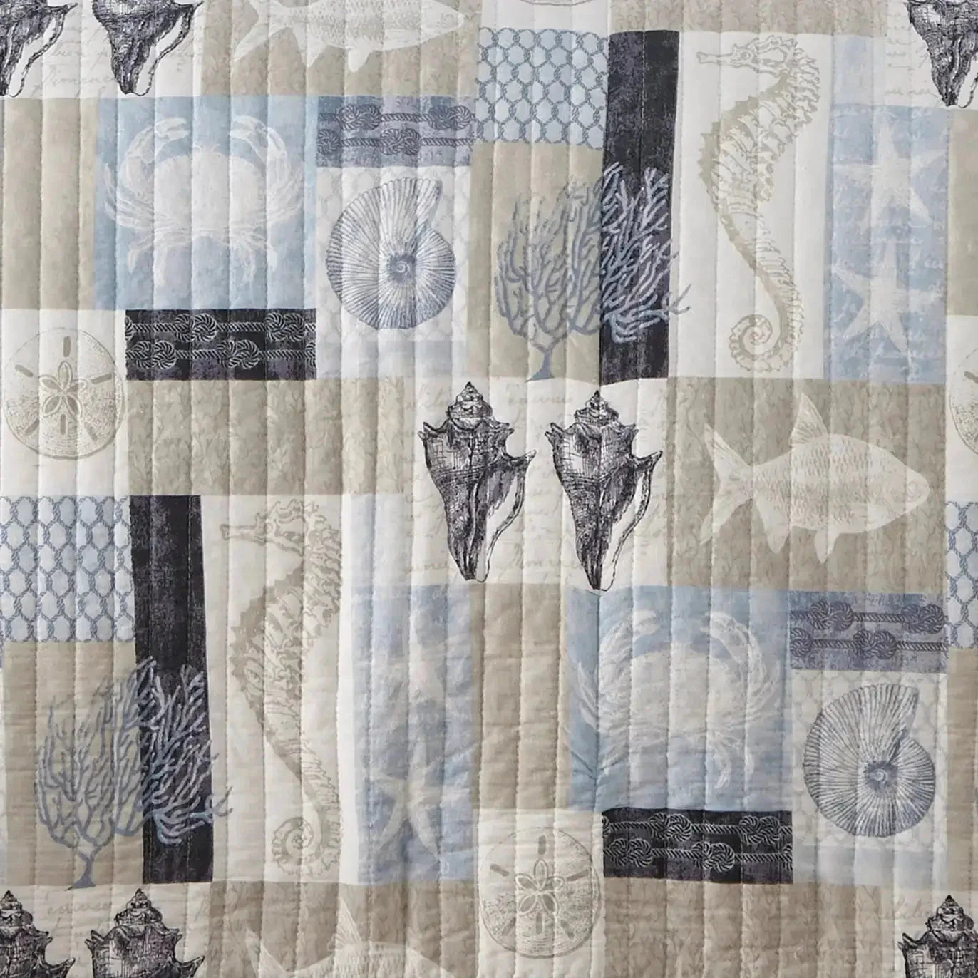 Universal V Berth 100% Cotton Ocean Patchwork Quilt Cover Set