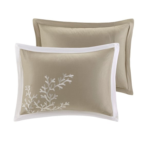 Coastline 6 Piece Oversized Cotton Jacquard Comforter Set