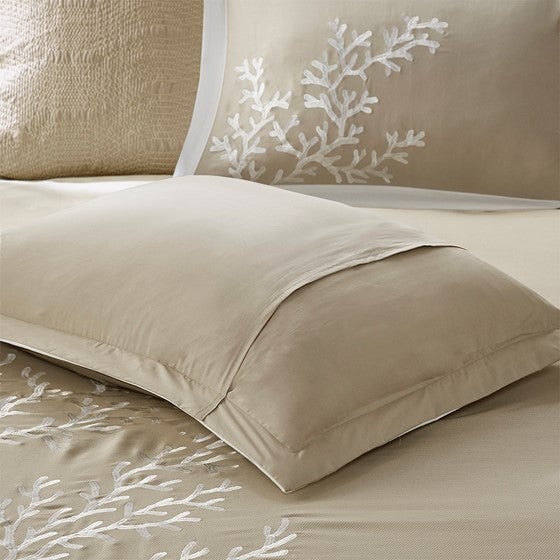 Coastline 6 Piece Oversized Cotton Jacquard Comforter Set
