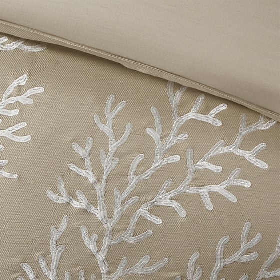 Coastline 6 Piece Oversized Cotton Jacquard Comforter Set