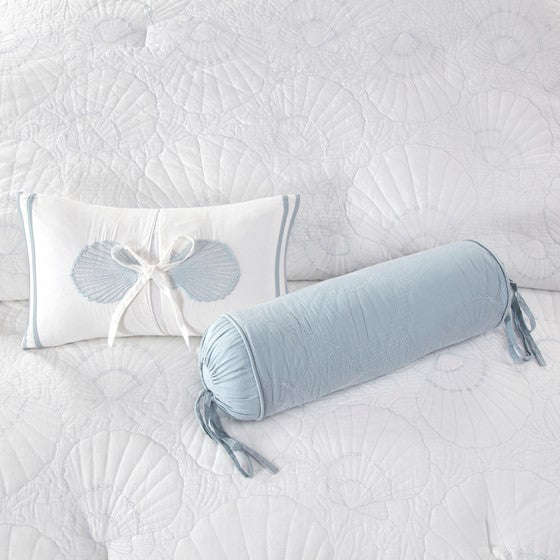 Crystal Oblong Pillow - Coastal Blue & White Bedding