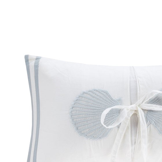 Crystal Oblong Pillow - Coastal Blue & White Bedding