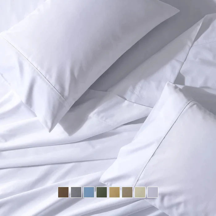 Egyptian Linens 650TC Cotton Blend Split Top Cal King Sheets - Fitted Sheet With Wings