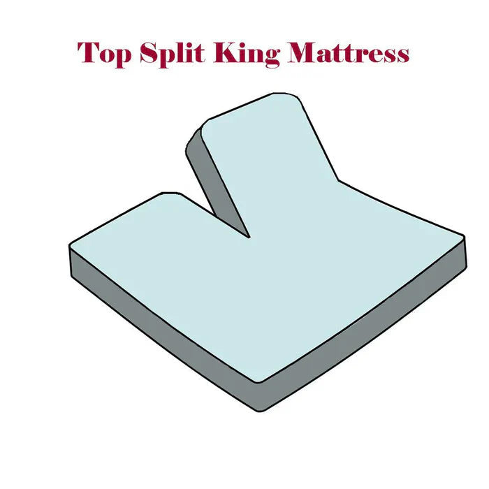 Egyptian Linens 650TC Cotton Blend Split Top Cal King Sheets - Fitted Sheet With Wings