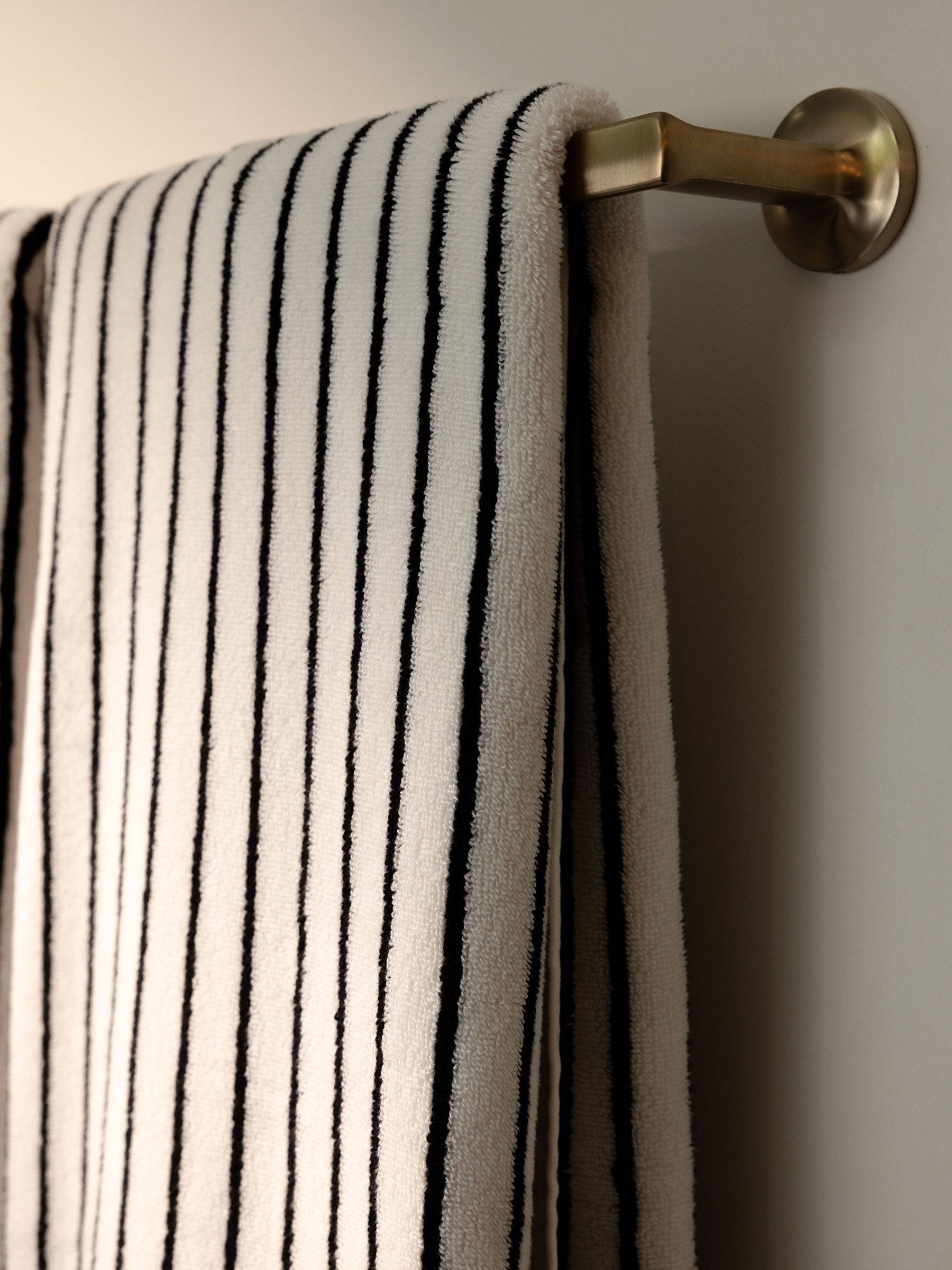 Luxe Striped Bamboo Bath Towels