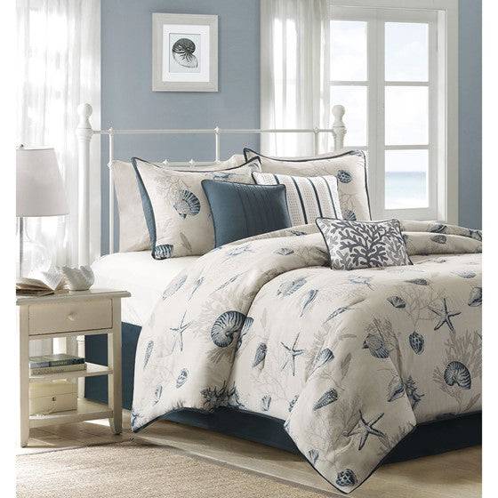 Bayside Nautical Comforter Set Cotton 7PC