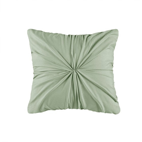 Coastal Floral Quilt Set - 4PC Shabby Chic Seersucker Quilt - Green