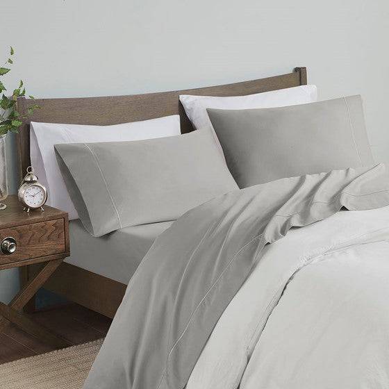 Madison Park Luxury 600TC 100% Pima Cotton Sheet Set With Beautiful Hem Stitching