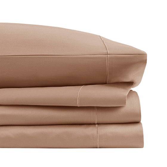 Madison Park Luxury 600TC 100% Pima Cotton Sheet Set With Beautiful Hem Stitching