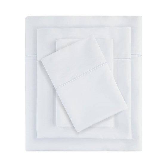 Madison Park Luxury 600TC 100% Pima Cotton Sheet Set With Beautiful Hem Stitching