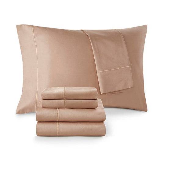Madison Park Luxury 600TC 100% Pima Cotton Sheet Set With Beautiful Hem Stitching