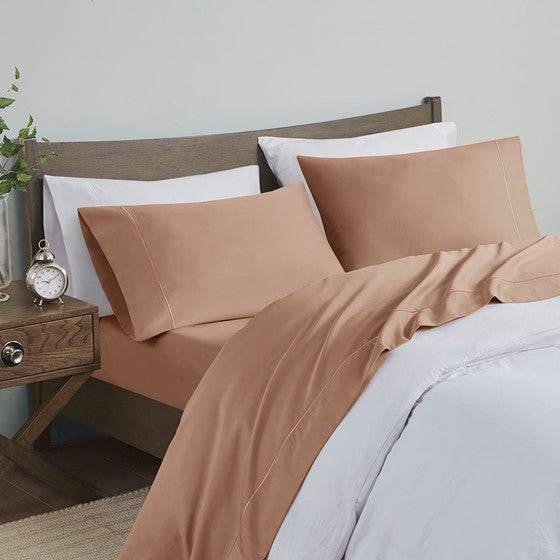 Madison Park Luxury 600TC 100% Pima Cotton Sheet Set With Beautiful Hem Stitching