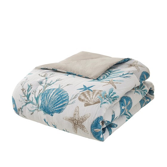 Pebble Beach Cotton Sateen Comforter Set 7PC - Aqua