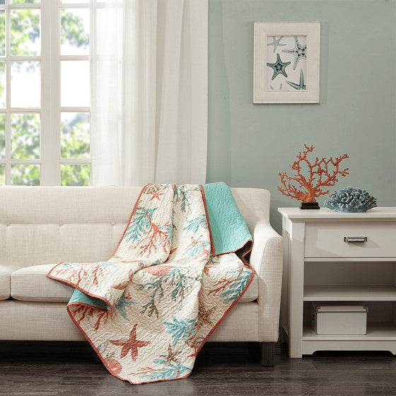 Pebble Beach Oversized Cotton Quilted Throw