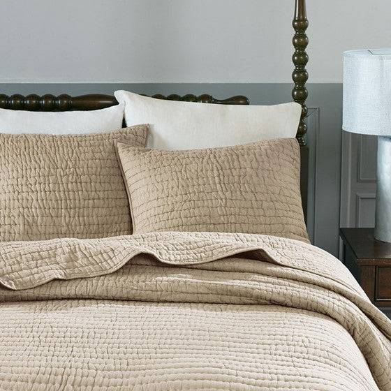 Serene Thick & Warm All Cotton Quilt Set With Cotton Fill