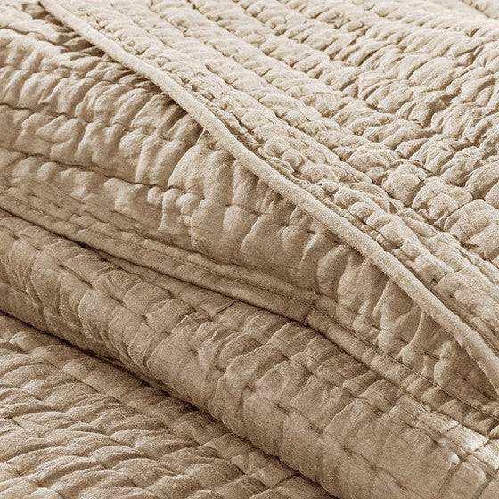 Serene Thick & Warm All Cotton Quilt Set With Cotton Fill