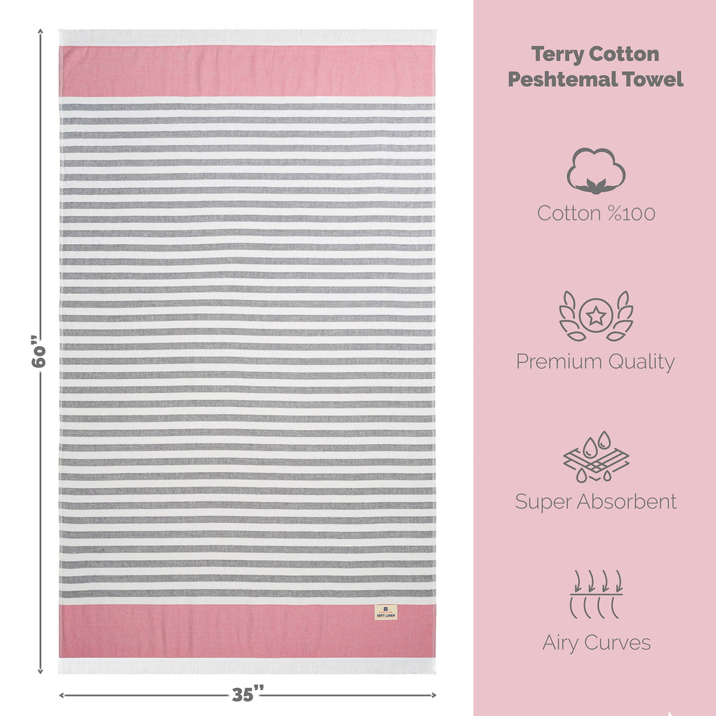 Mediterranean 100% Cotton Turkish Bath Towels