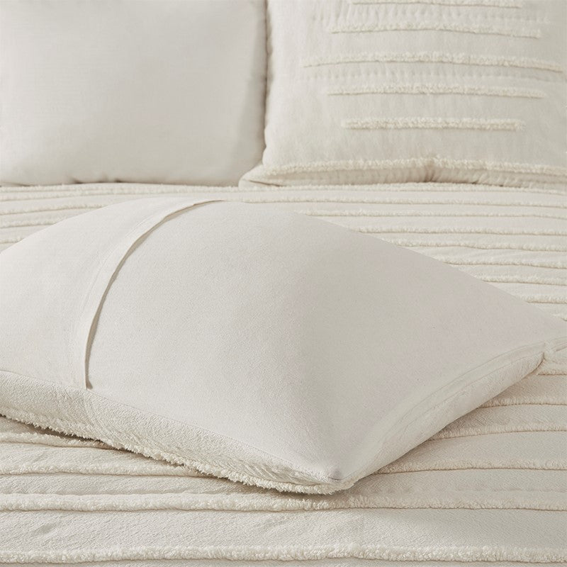 Mercer 100% Cotton Quilt Set with Chenille Trims 3PC