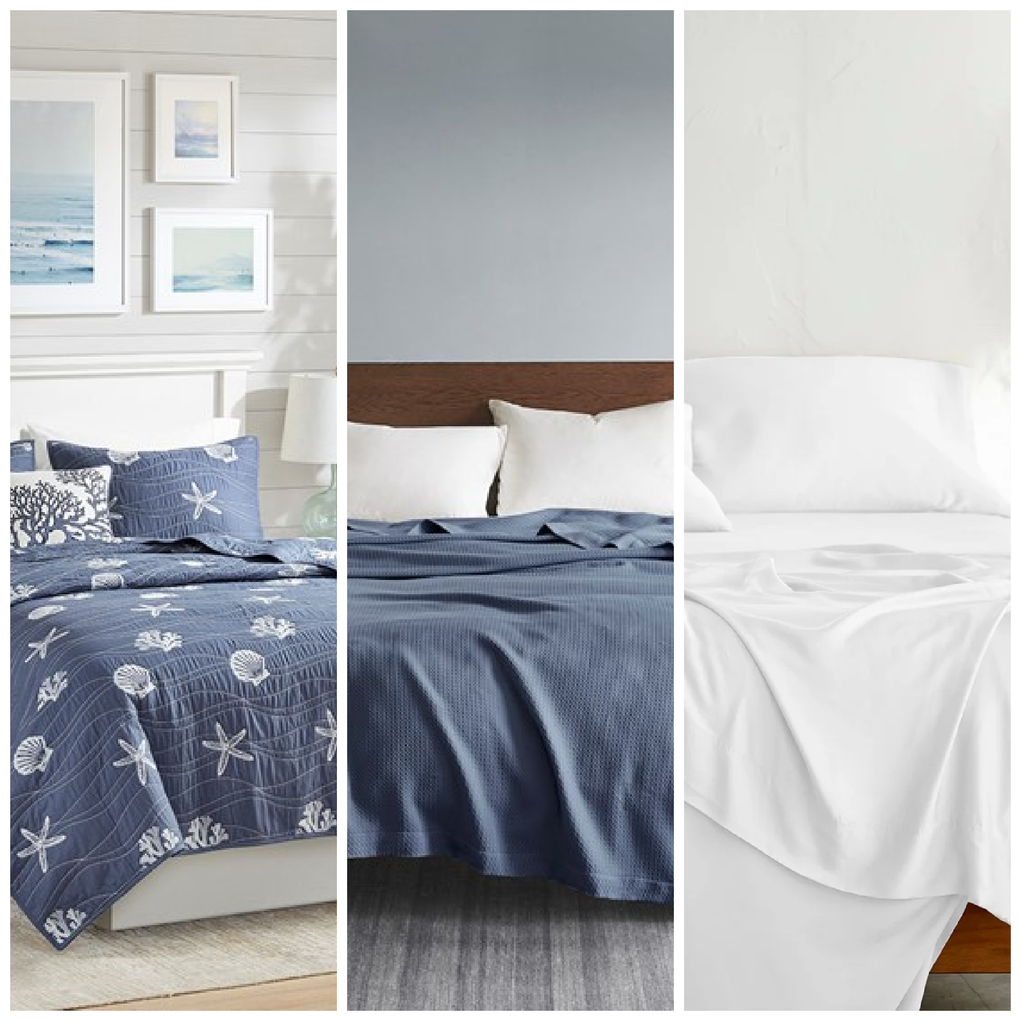 Nautical 9PC Bedding Ensemble Queen Navy Blue Hues