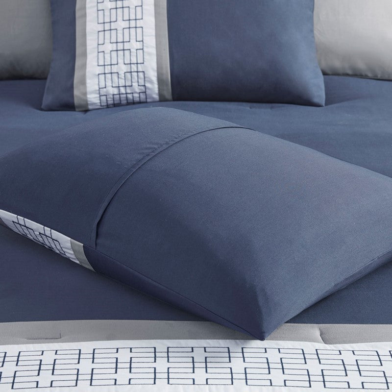 Nautical Powell 8 Piece Queen Nautical Comforter Set - Complete Bedding Ensemble