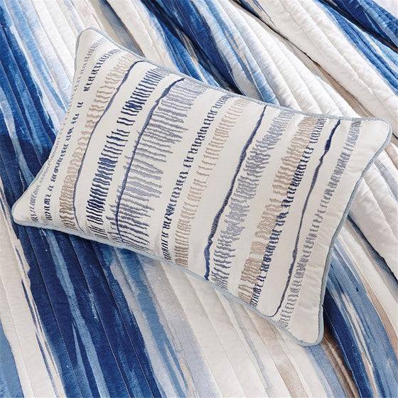 Nautical Quilt Set Navy Blue Marina 6PC - Nautical Quilts